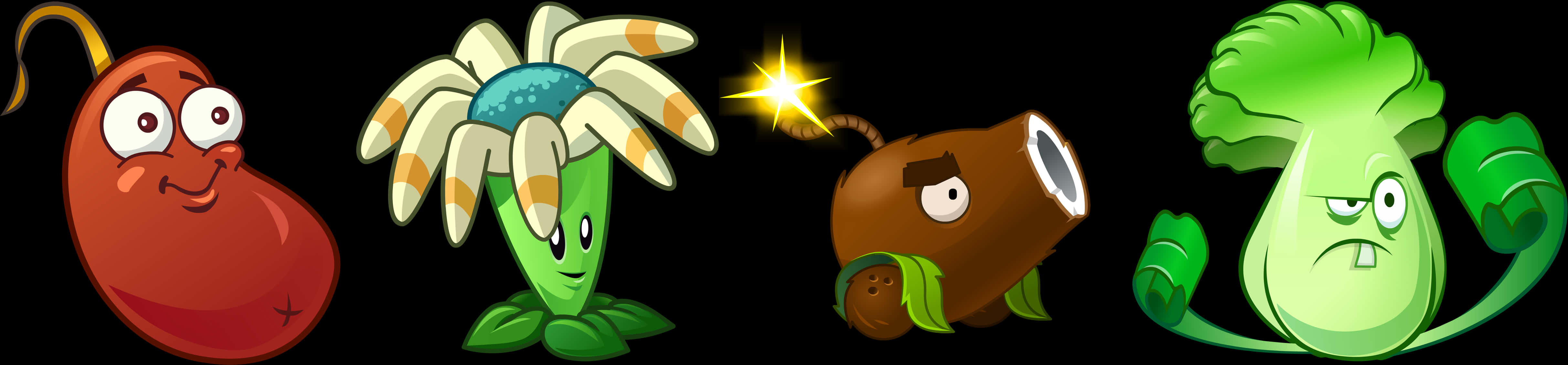 Animated Plants Characters PNG Image