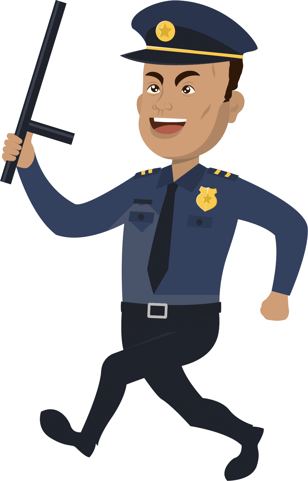 Animated Policemanonthe Run PNG Image