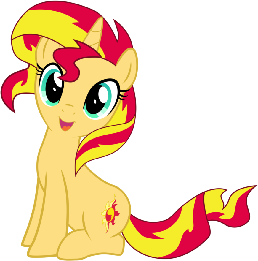 Animated Pony With Sunset Colors PNG Image