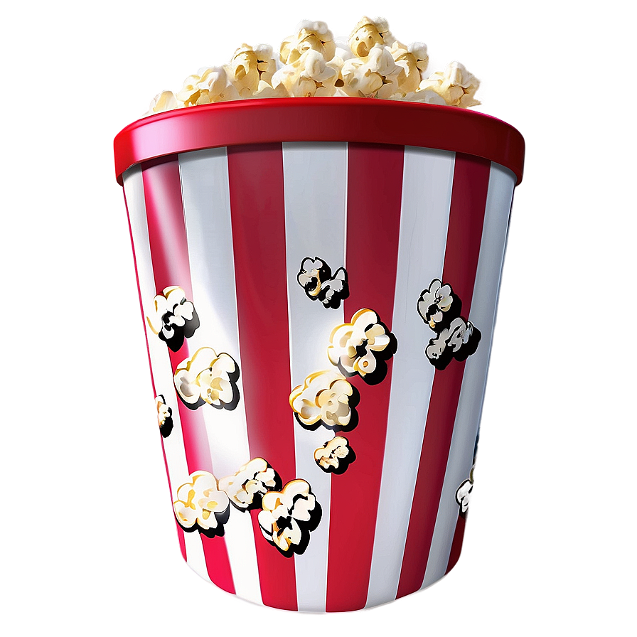 Animated Popcorn Bucket Character Png Gnw PNG Image