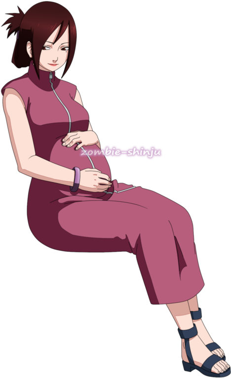 Animated Pregnant Characterin Purple Outfit PNG Image