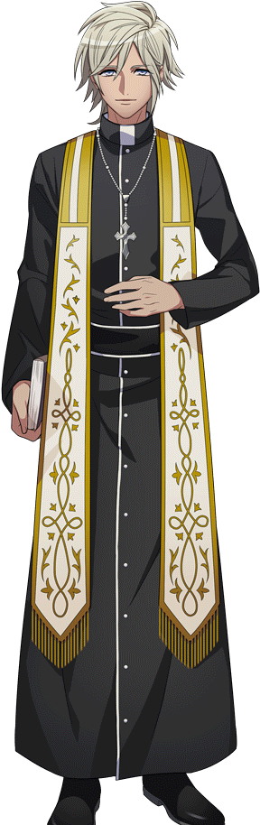 Animated Priest Character PNG Image