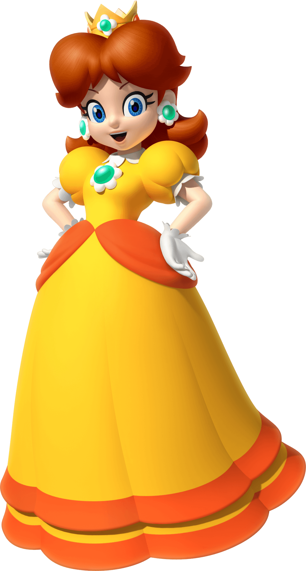 Animated Princessin Yellow Dress PNG Image