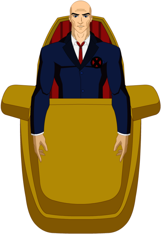 Animated Professorin Armchair PNG Image