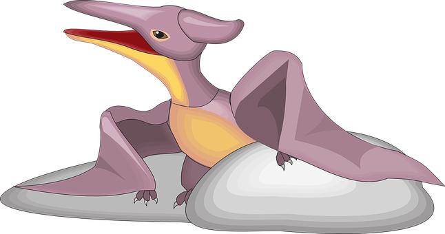 Animated Pterosaur Illustration PNG Image