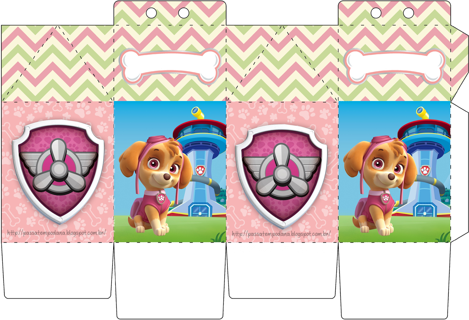 Animated Pup Party Favor Boxes PNG Image