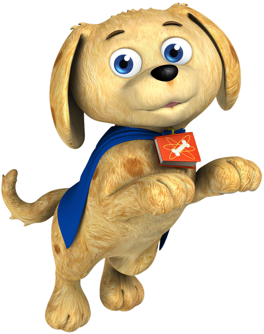 Animated Puppy Hero Character PNG Image