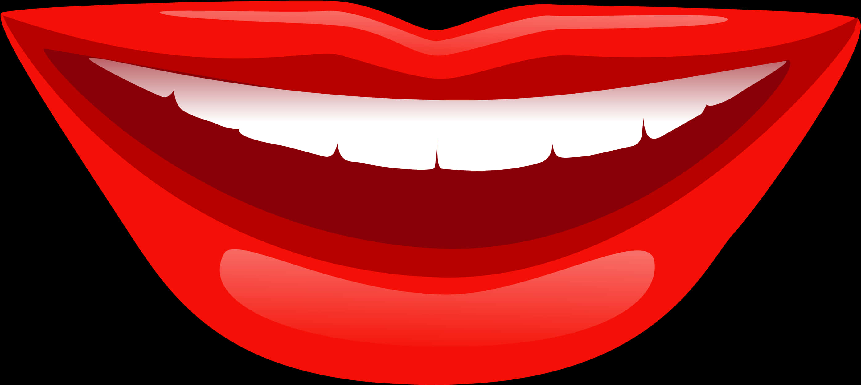 Animated Red Lips Smiling PNG Image