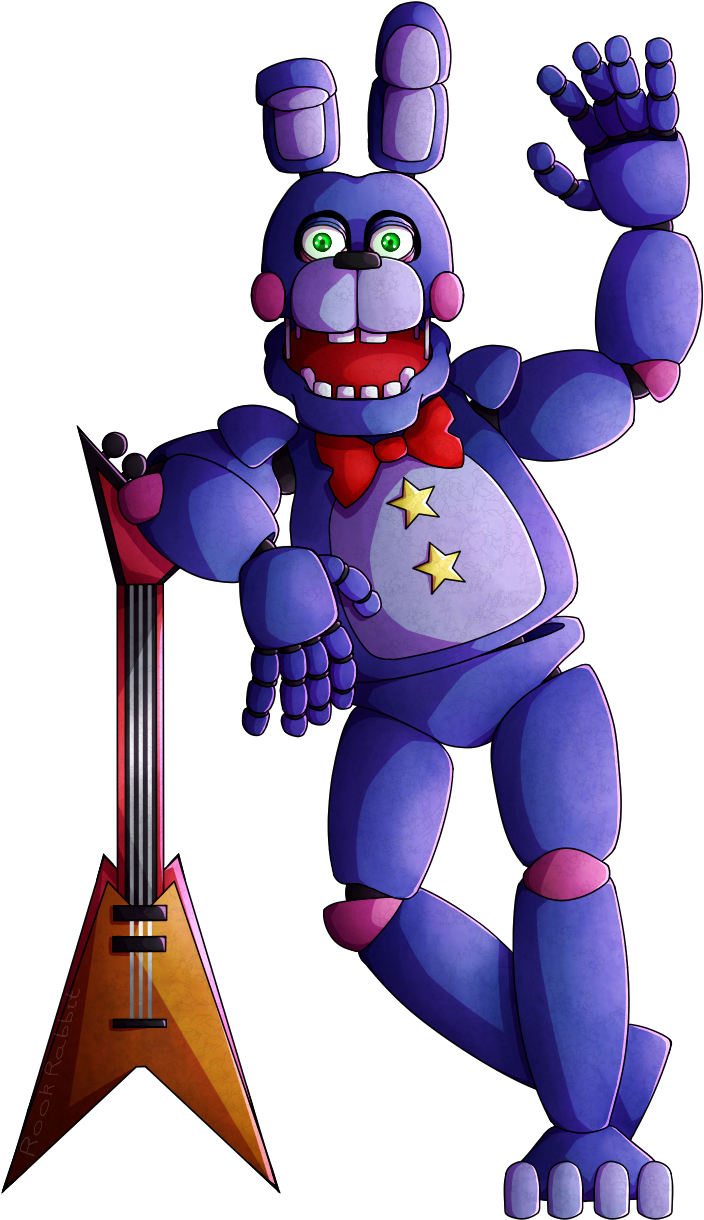 Animated Rockstar Robot With Guitar PNG Image