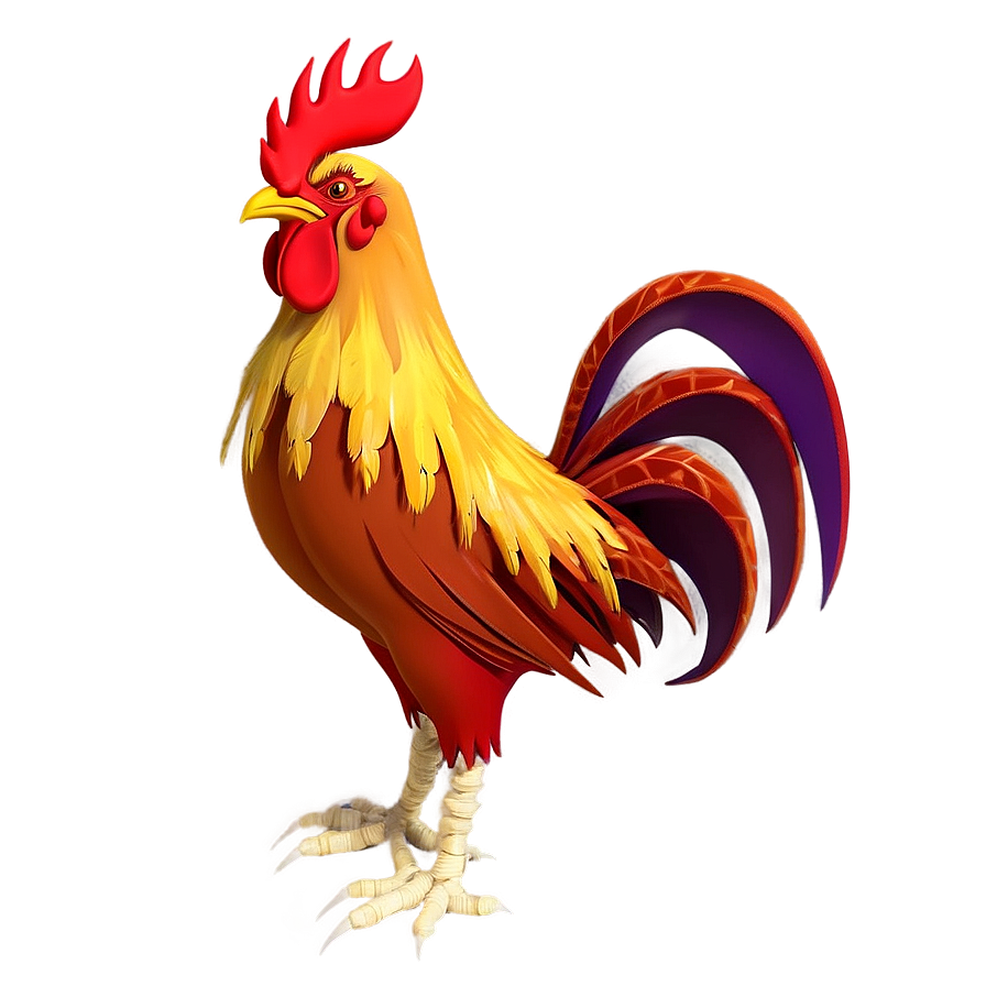 Animated Rooster Character Png Gvb PNG Image