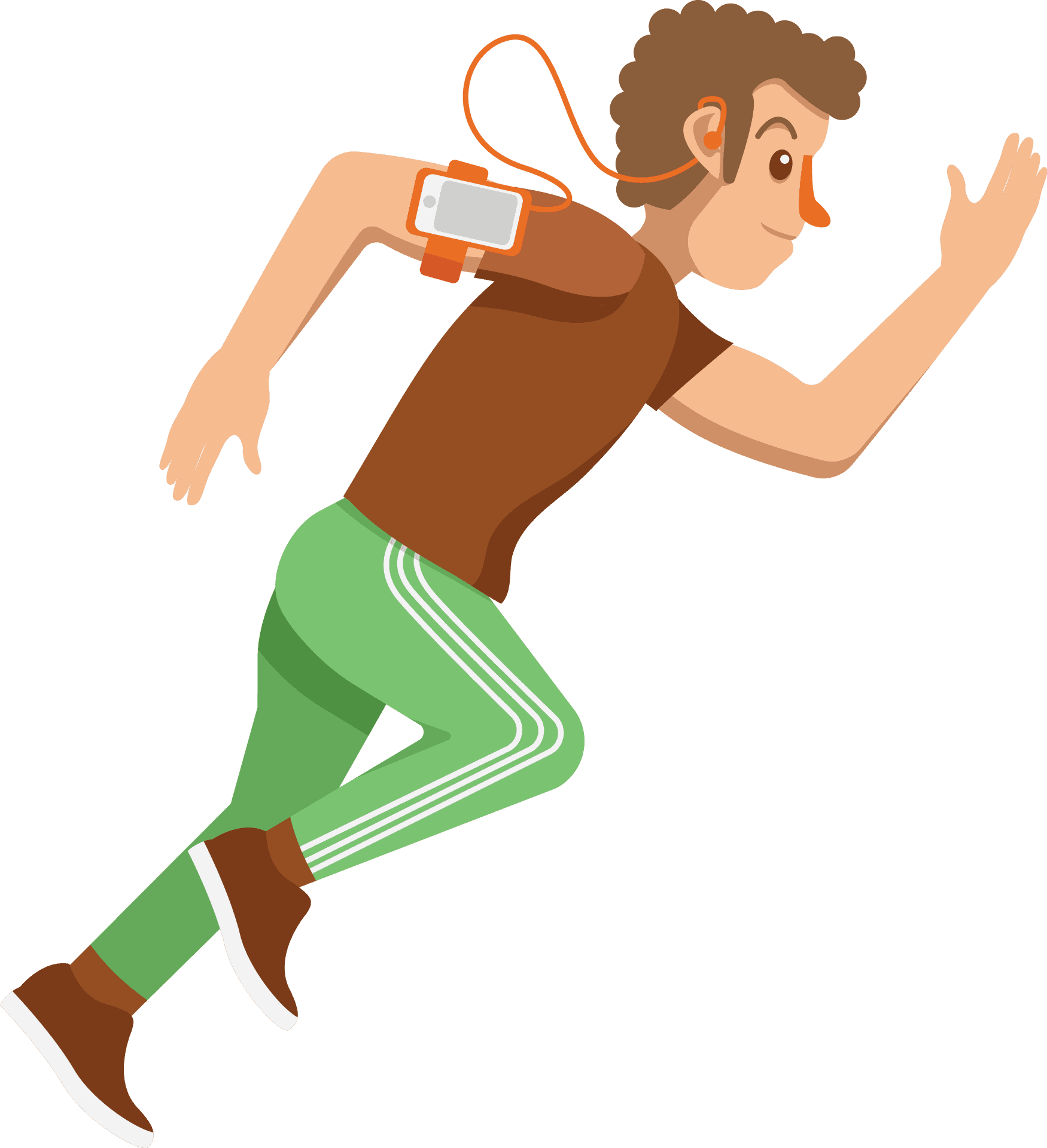 Animated Running Man Illustration PNG Image