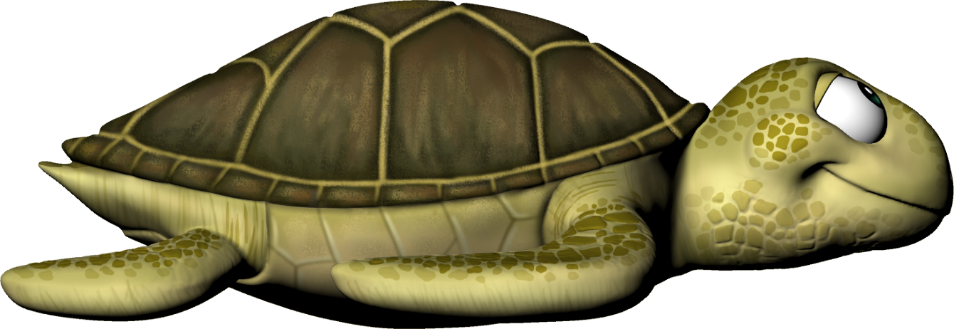 Animated Sea Turtle Graphic PNG Image