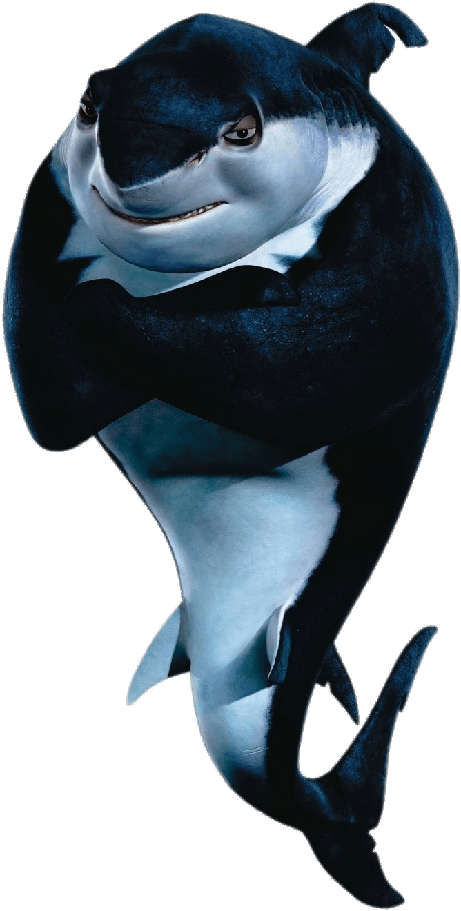 Animated Smiling Shark Crossed Arms PNG Image