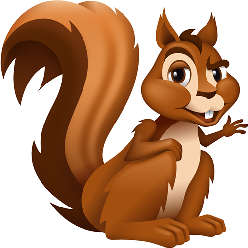 Animated Smiling Squirrel PNG Image