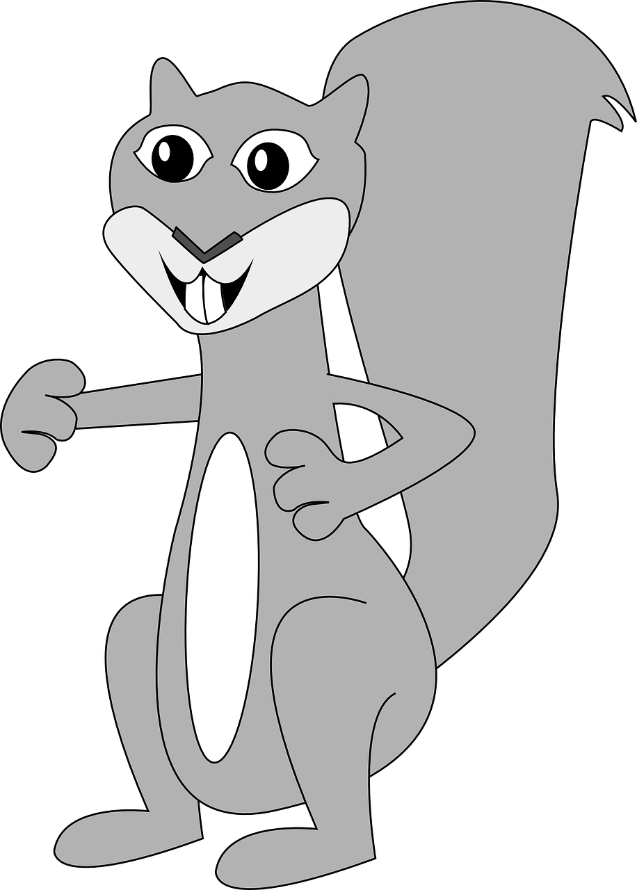 Animated Smiling Squirrel Character PNG Image