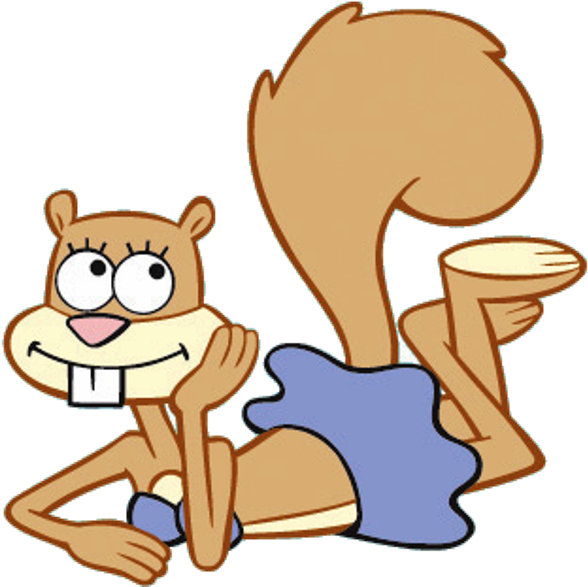 Animated Smiling Squirrel Lying Down.png PNG Image