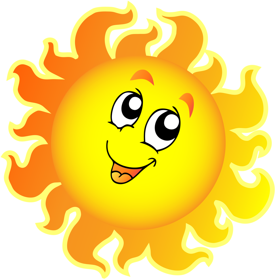 Animated Smiling Sun Cartoon PNG Image