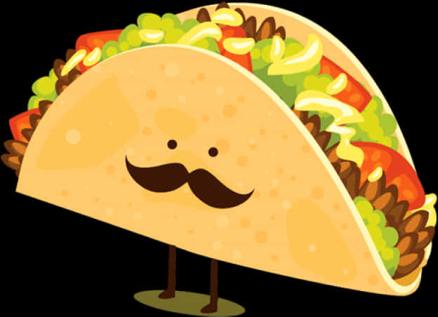 Animated Smiling Taco Character PNG Image