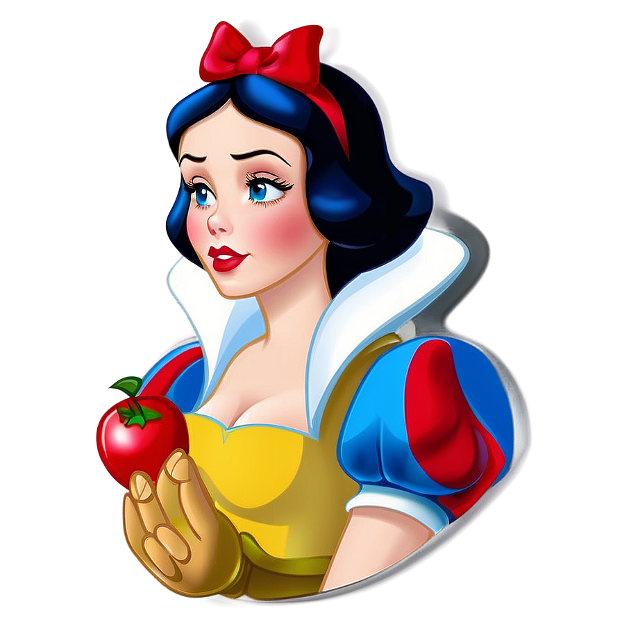 Animated Snow White Portrait Png 05062024 PNG Image