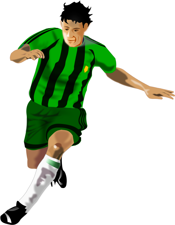 Animated Soccer Playerin Action PNG Image