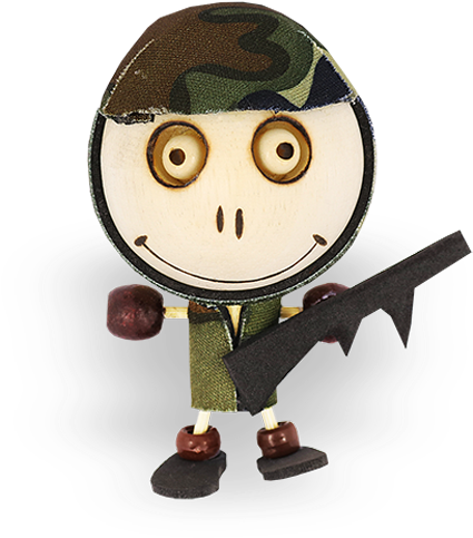 Animated Soldier Salute Figure PNG Image