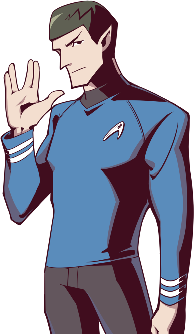 Animated Spock Vulcan Salute PNG Image