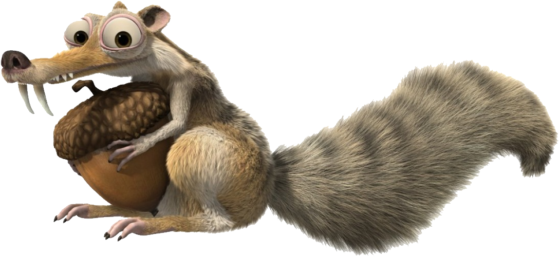 Animated Squirrel With Acorn.png PNG Image