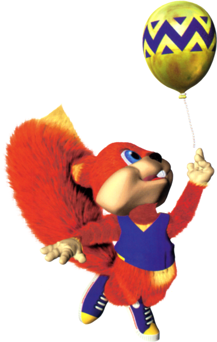 Animated Squirrelwith Balloon PNG Image