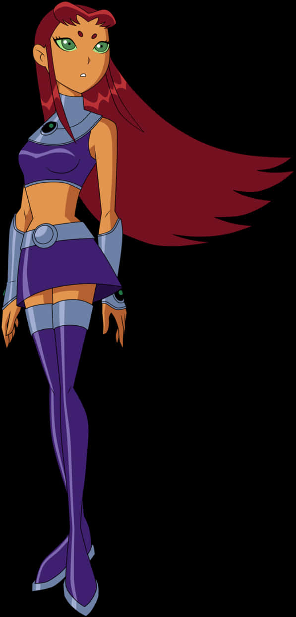 Animated Starfire Standing PNG Image