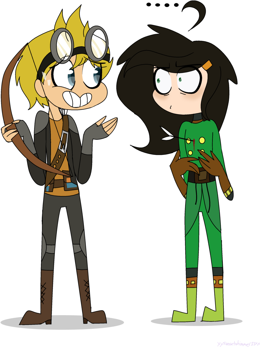 Animated Steampunk Adventure Characters PNG Image