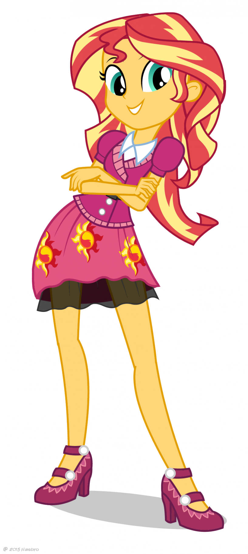 Animated Sunset Shimmer Character Pose PNG Image