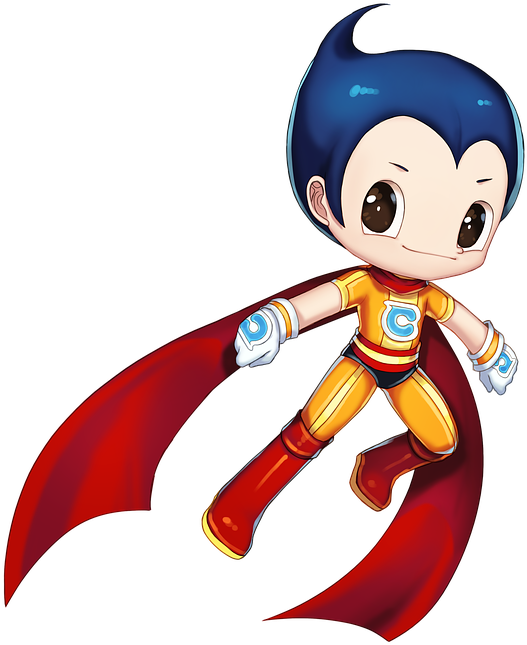 Animated Superhero Character PNG Image