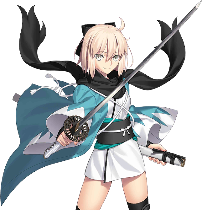 Animated Swordswomanin Action Pose PNG Image