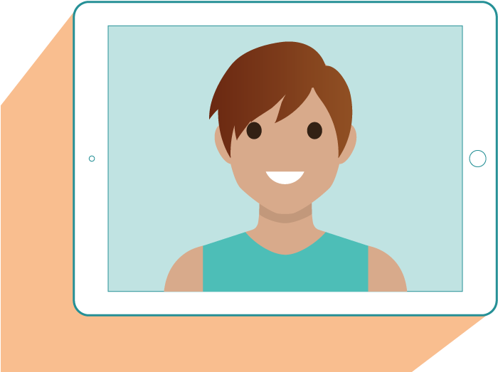 Animated Tablet Portrait PNG Image