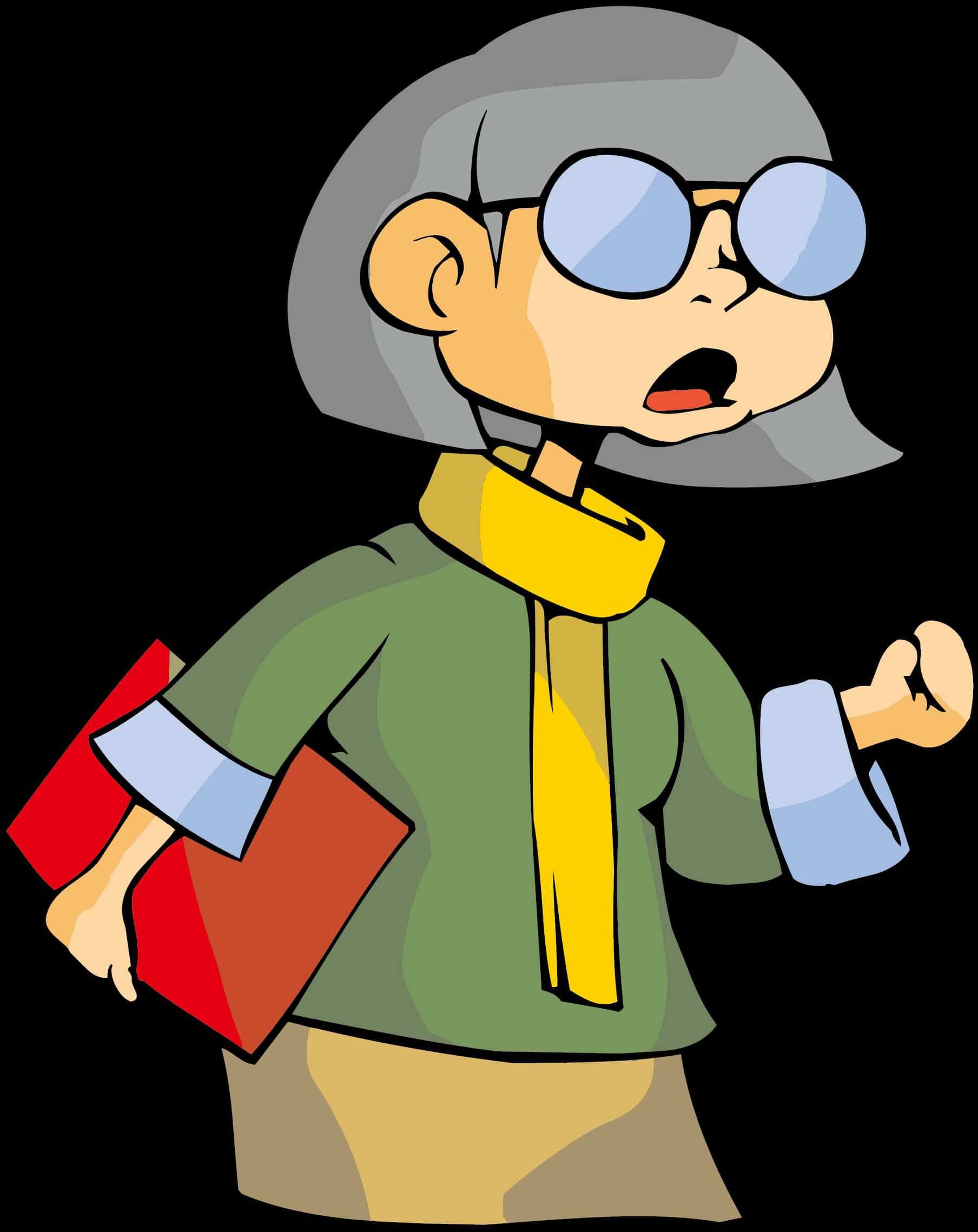 Animated Teacher Character PNG Image