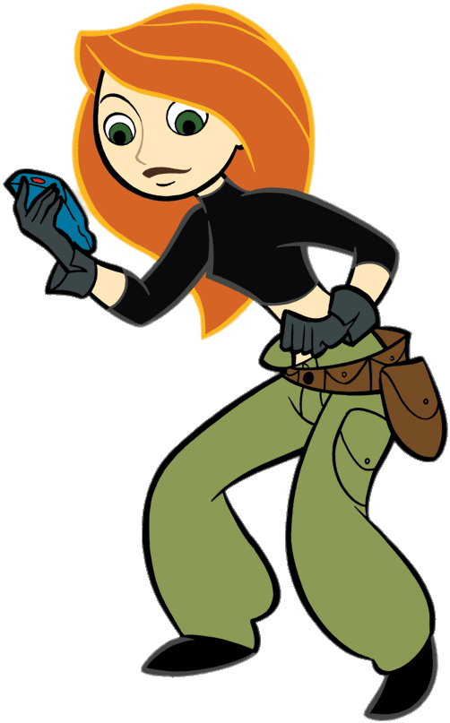 Animated Teen Heroine Action Pose.png PNG Image