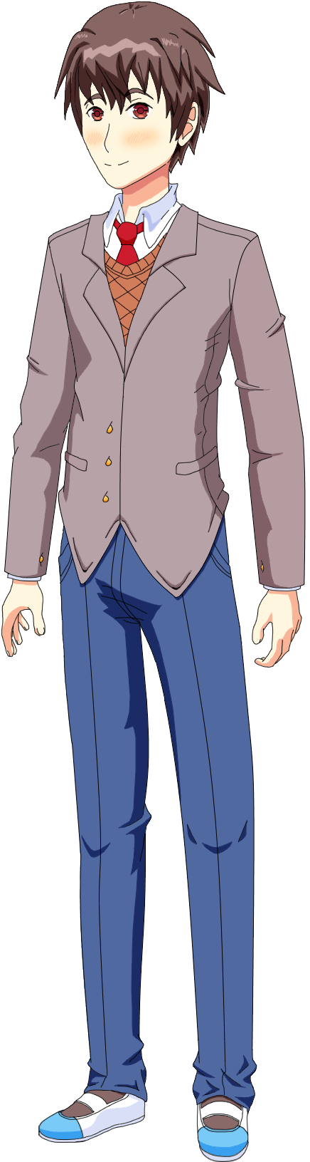 Animated Teenage Boyin Casual Suit PNG Image