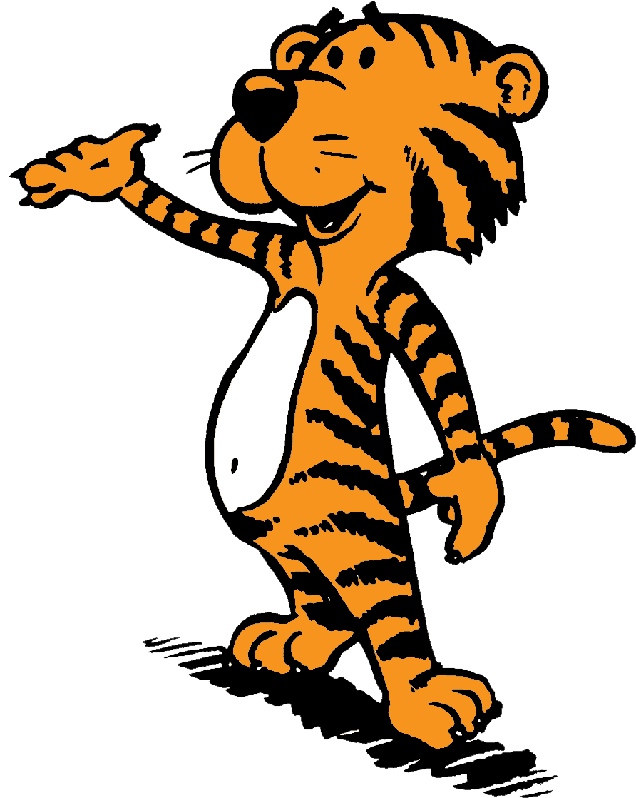 Animated Tiger Character Walking PNG Image