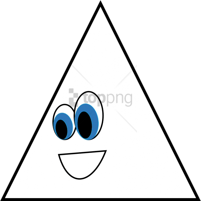 Animated Triangle Character Smile PNG Image