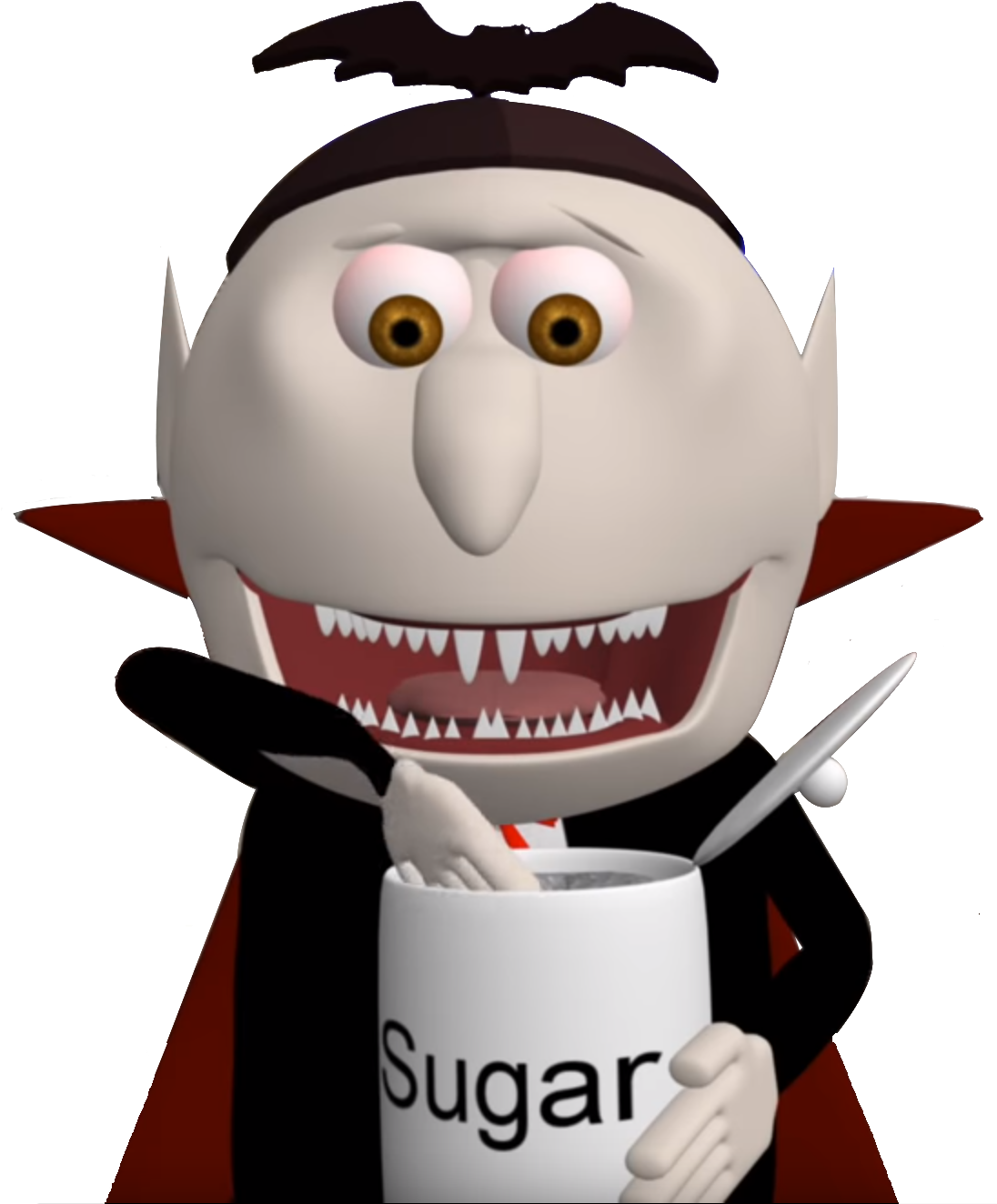 Animated Vampire With Sugar Cup.png PNG Image