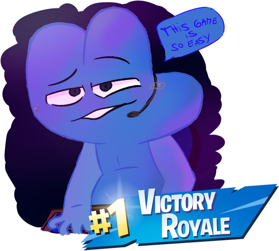 Animated Victory Royale Easy Game Statement PNG Image