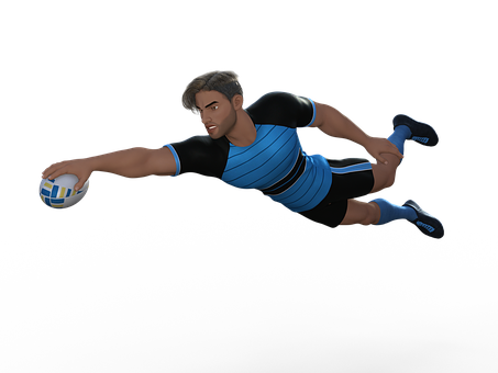 Animated Volleyball Dive Save PNG Image