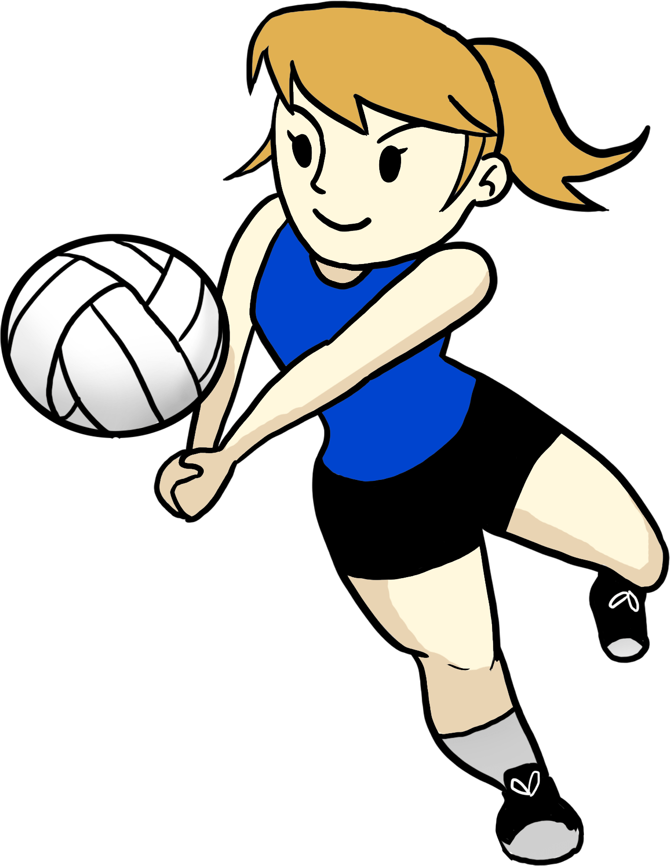 Animated Volleyball Player Clipart PNG Image