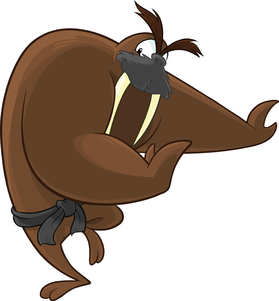 Animated Walrus Character PNG Image