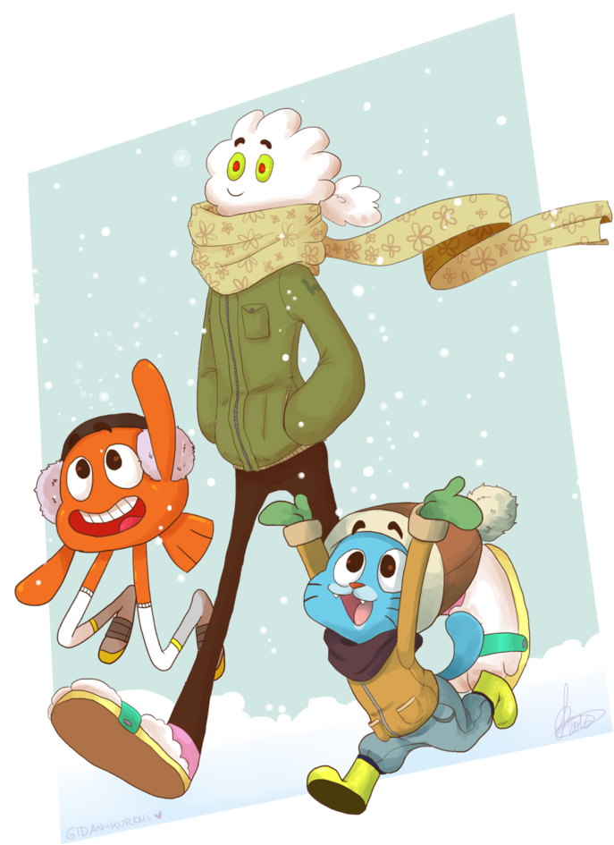 Animated Winter Fun PNG Image