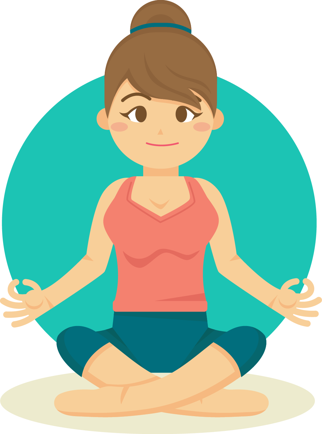 Animated Yoga Pose Meditation PNG Image