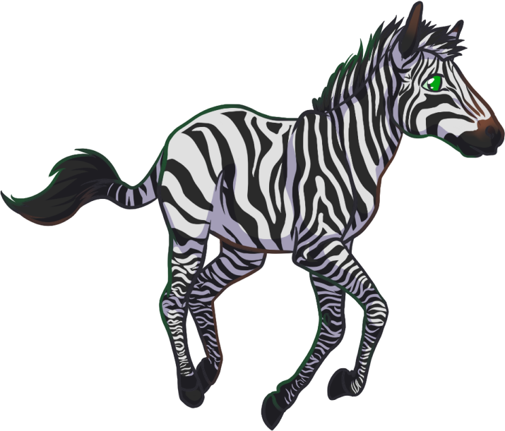 Animated Zebra Galloping PNG Image