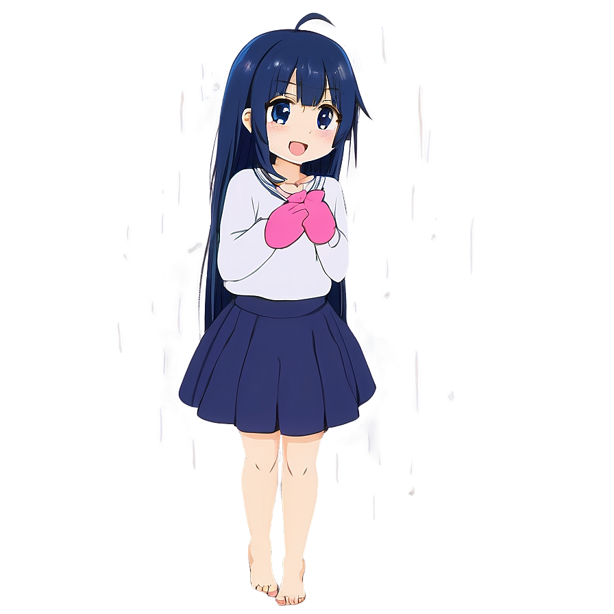 Anime Blush In Rain Png Npy PNG Image