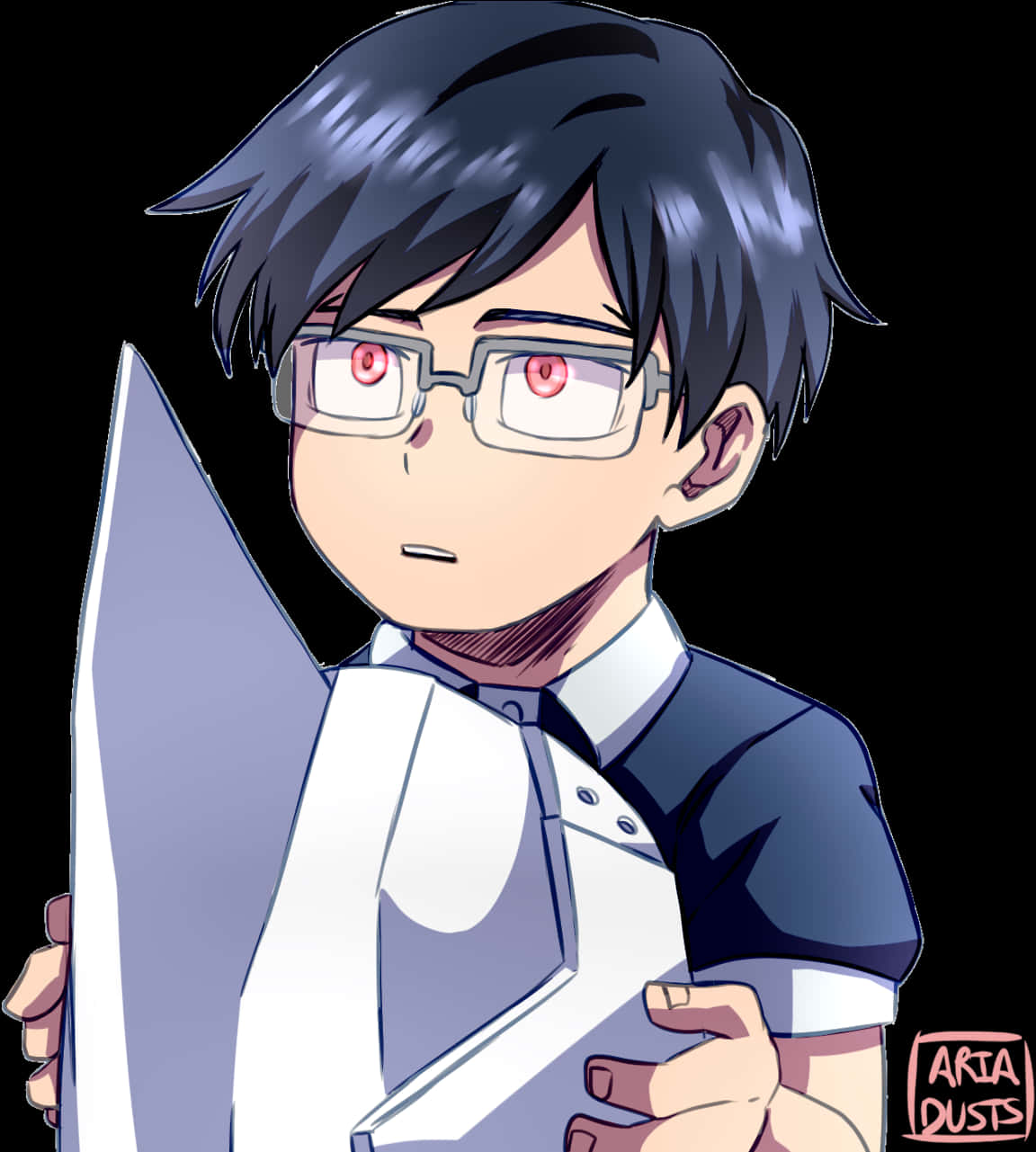 Anime Boy With Knife PNG Image