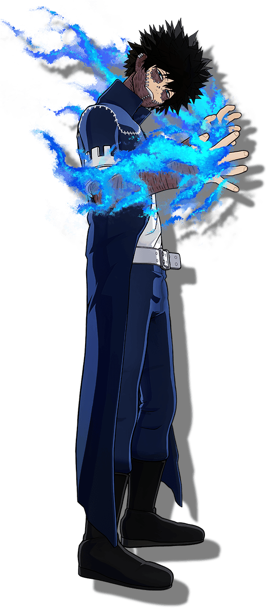 Anime Character Blue Energy Blast PNG Image